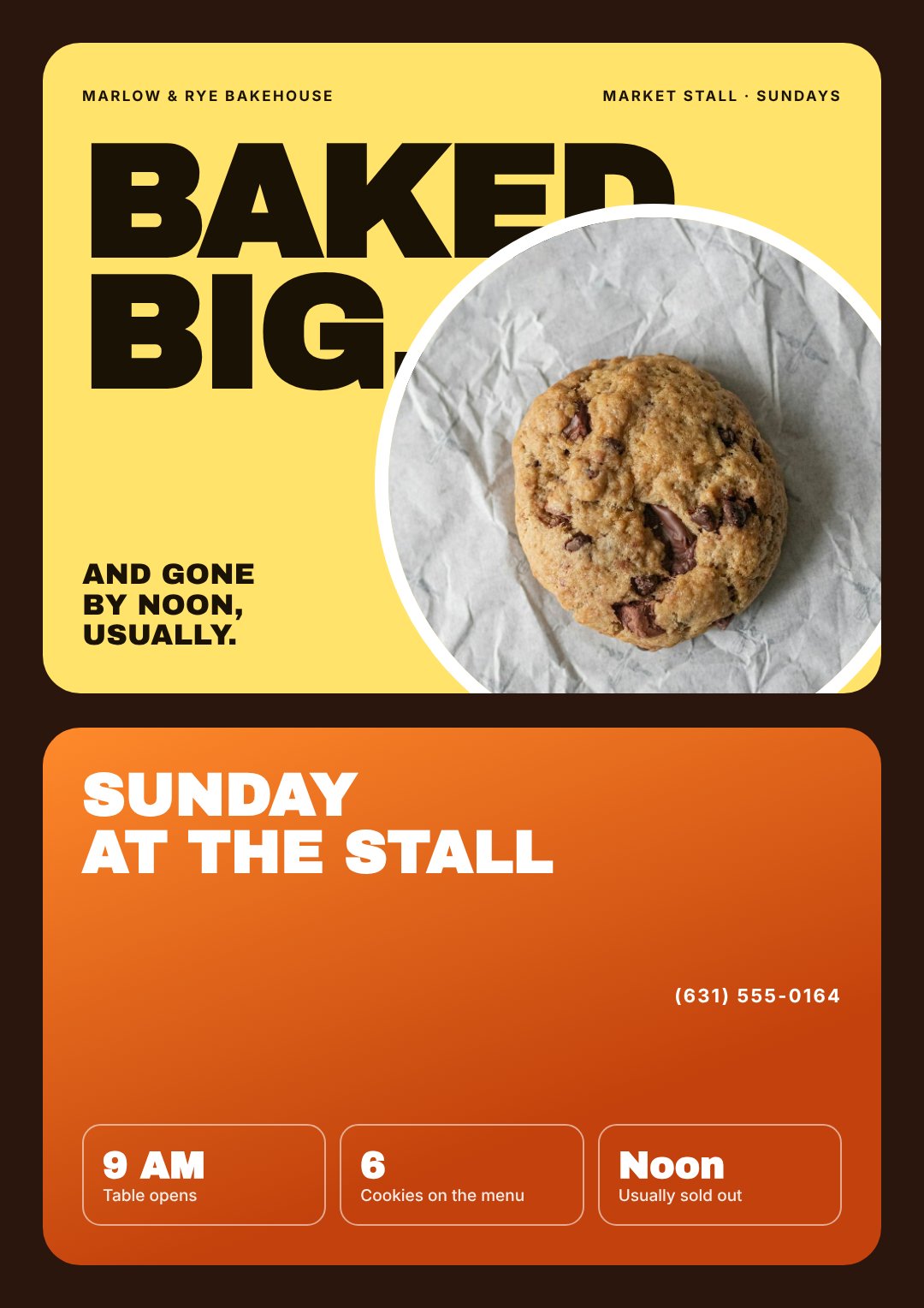 Marlow & Rye — market-stall flyer (concept)