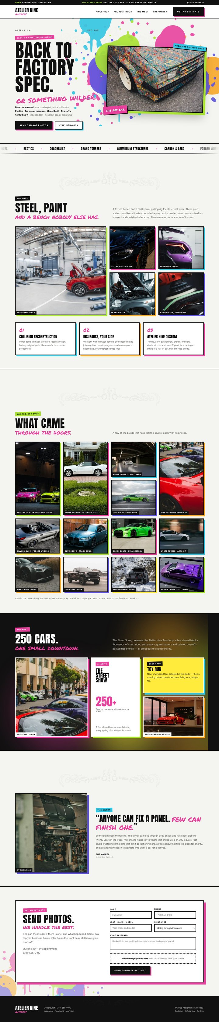 The Art Car — full website (concept)